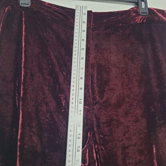 GOOD AMERICAN Crinkle Velvet High Waist Wide Leg Porto Pants size xxl - Picture 9 of 9